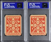 1951 Topps Red Back PSA-Graded NM-7 Pair – Incl. #19 Dick Kokos and #3 Ferris Fain