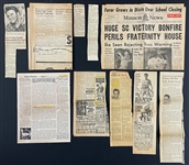 Elvis Presley 1950s and 1960s Newspaper Clippings Collection From Trude Forsher Archive (20+ Pieces)