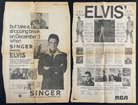 Elvis Presley 1950's and 1960's Newspaper Clippings Collection From Trude Forsher Archive (20+ Pieces)