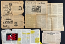 Elvis Presley 1950's and 1960's Newspaper Clippings Collection From Trude Forsher Archive (20+ Pieces)