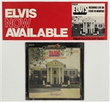 1974 Elvis Presley <em>Elvis Recorded Live on Stage in Memphis</em> LP RCA Record Store Promotional Poster and Quadra Disc LP (2 Items)