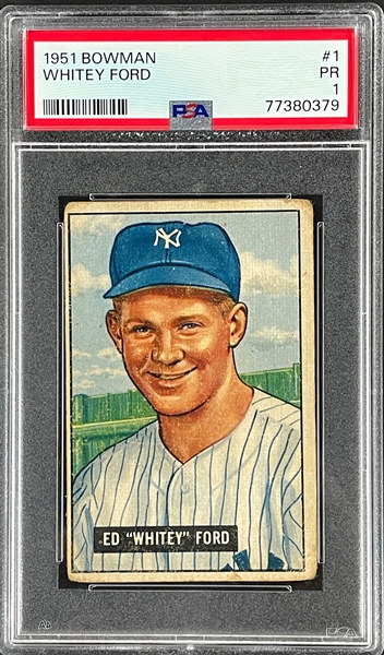 1951 Bowman #1 Whitey Ford - PSA PR 1