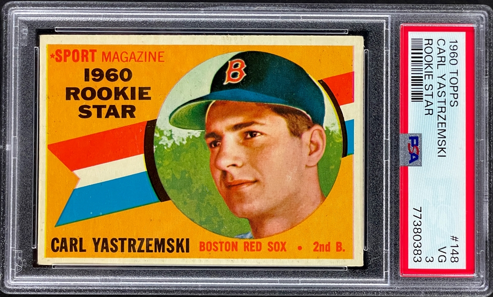 1960 Topps #148 Carl Yastrzemski Rookie Card - PSA VG 3
