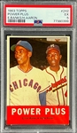 1963 Topps #242 Power Plus Banks/Aaron - PSA EX 5