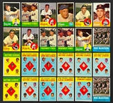 1963 Topps Partial Set (233/576) with Many Hall of Famers and Duplication (409 Total Cards)
