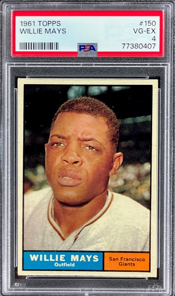 1961 Topps #150 Willie Mays - PSA VG-EX 4