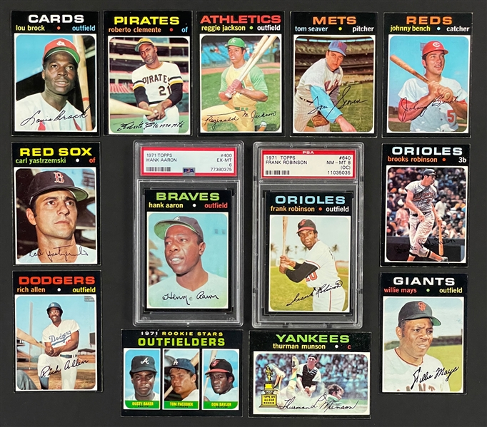 1971 Topps Complete Set (752) Incl. #400 Hank Aaron PSA EX-MT 6