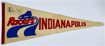 1978 Wayne Gretzky Signed Indianapolis Racers Pennant - HIS FIRST PRO TEAM! (BAS)