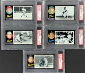 1971 Topps Greatest Moments Collection (19) Including Five PSA-Graded Examples