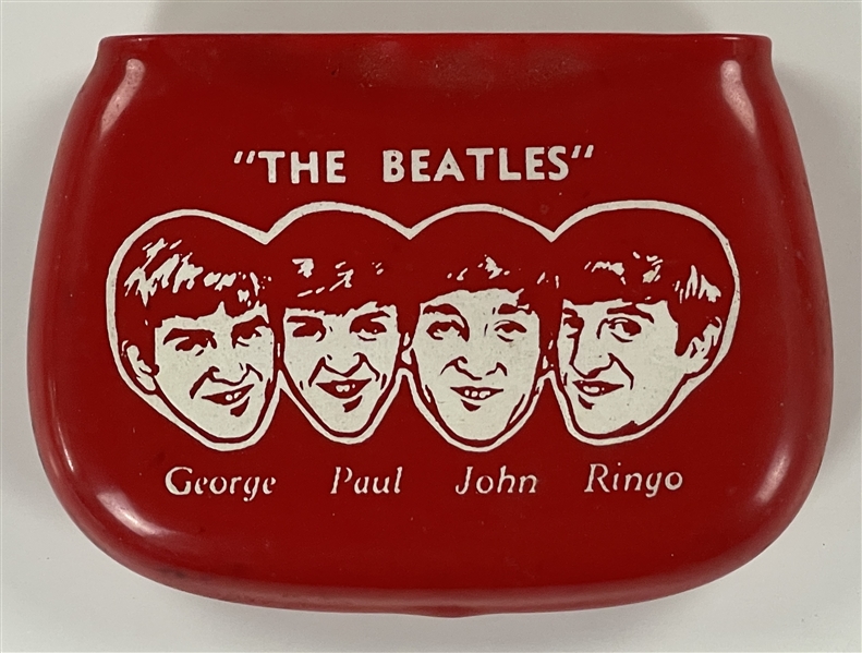 1964 Beatles Change Purse - John, Paul, George and Ringo - Red Variety