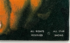 1972 Elvis Presley All Star Shows Promotional Poster - Sincerely Elvis - Ed Bonja Photo From 1972 Detroit Concert