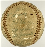 1957 Brooklyn Dodgers Team Signed Baseball with Roy Campanella, Sandy Koufax, Duke Snider - FINAL YEAR IN BROOKLYN! (BAS)