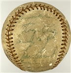 1957 Brooklyn Dodgers Team Signed Baseball with Roy Campanella, Sandy Koufax, Duke Snider - FINAL YEAR IN BROOKLYN! (BAS)