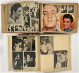Elvis Presley Scrapbooks (3) Incl. Elvis Fan Club Letter, Newspaper Clippings and Other Ephemera