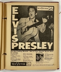 Elvis Presley Scrapbooks (3) Incl. Elvis Fan Club Letter, Newspaper Clippings and Other Ephemera
