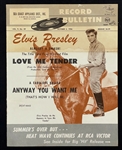 1956 RCA "Record Bulletin" Featuring Elvis Presleys Single <em>Love Me Tender</em>