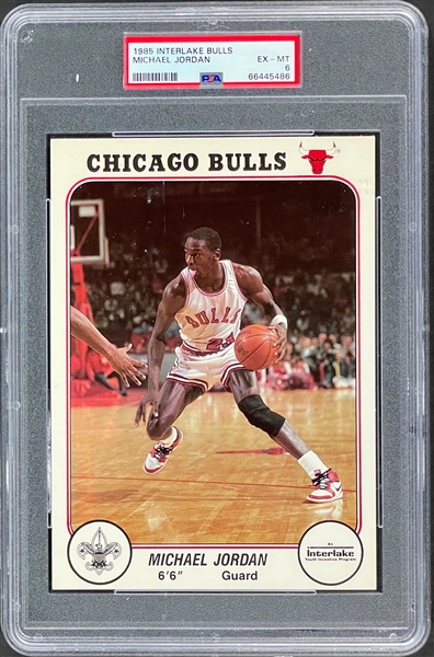 1985 Interlake Bulls Michael Jordan - PSA EX-MT 6 - Oversized ROOKIE Card