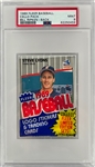 1989 Fleer Cello Pack - PSA MINT 9 - Bill Ripken Card on Bottom