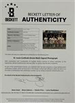 1985 National League Champion St. Louis Cardinals Signed 8x10 - Smith, Coleman, McGee, Clark, Herr and Herzog (BAS)