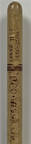 1984 Neil Peart Stage-Used Drumstick - HEAVY USE! From the <em>Grace Under Pressure</em> Tour