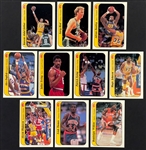 1986 Fleer Basketball Stickers Complete Set (11) Including #8 Michael Jordan PSA EX-MT 6