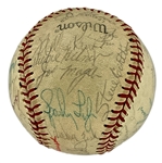 1974 National League All Star Team “Pittsburgh Pirates” Signed Baseball Loaded with HOFers Incl. Satchel Paige, Stan Musial and Hank Aaron (BAS) 