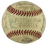 1974 National League All Star Team “Pittsburgh Pirates” Signed Baseball Loaded with HOFers Incl. Satchel Paige, Stan Musial and Hank Aaron (BAS) 