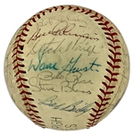 1974 National League All Star Team “Pittsburgh Pirates” Signed Baseball Loaded with HOFers Incl. Satchel Paige, Stan Musial and Hank Aaron (BAS) 