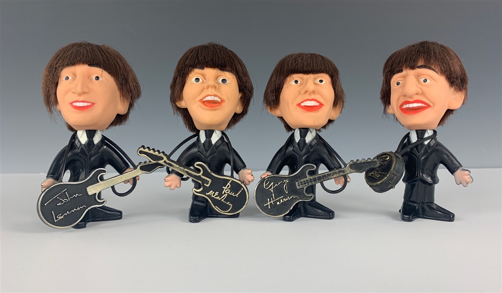 1964 “Remco” Beatles Dolls Complete Set in High Grade Condition - with All Instruments