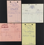 Sun Records/Sam Phillips Document/Receipt Collection (4) Featuring Orders for Carl Perkins Blue Suede Shoes Plus Johnny Cash, Scotty Moore and Charlie Rich