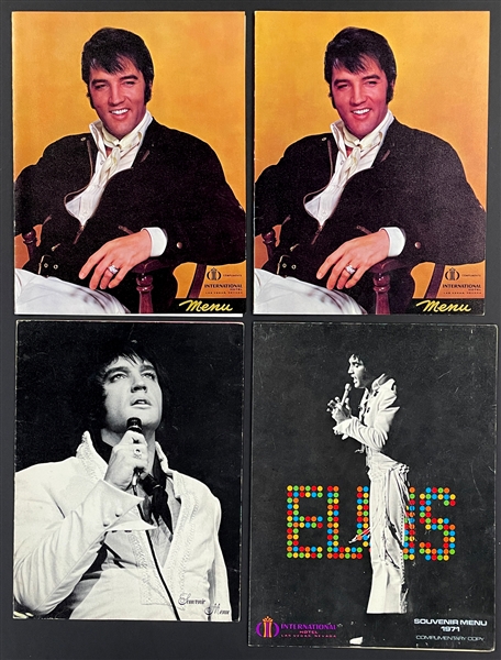 1970s Elvis Presley Las Vegas Concert Menu Collection of 14 