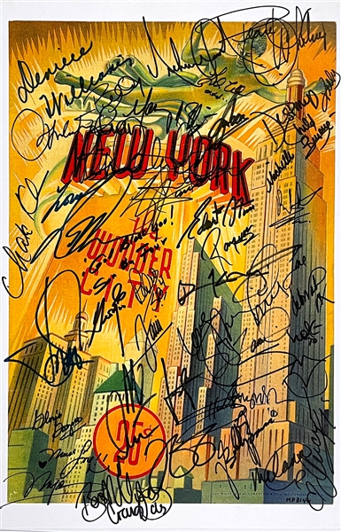 2000 “Miracle on 34th Street” Charity Event Poster Signed by 28 Incl. Michael Jackson, Whitney Houston, Beyonce, Christina Aguilar and Others (BAS)