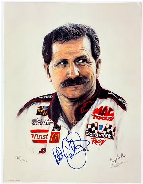 Dale Earnhardt Signed Limited Edition (262/500) Litho -  "The Intimidator" (BAS)