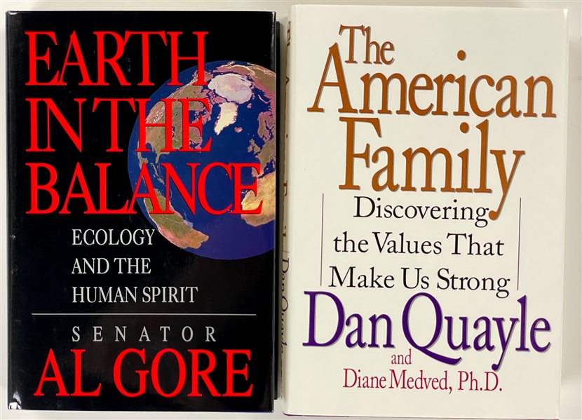 Vice Presidential Signed Book Pair - Al Gore and Dan Quayle (BAS)