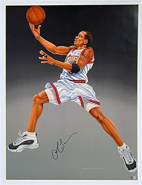 Allen Iverson Philadelphia 76ers Signed 16x20 Poster (BAS)