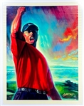 Tiger Woods Signed 30x40 Upper Deck Limited Edition Giclee (86/175) - "Tiger Roars"
