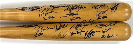 1988 USA Olympic Baseball Team Limited Edition Signed Bats (2) and Photo (BAS)