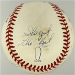 John Wayne Bobbitt Signed and Inscribed Baseball - She Got the Bat...But I Got the Balls (BAS)