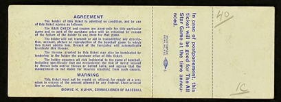 1977 Yankee Stadium All Star Game FULL Ticket