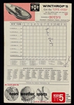 Roger Maris Signed 1967 Cardinals Scorecard Also Signed by Ken Boyer, Ed Kranepool and Del Shannon (BAS)