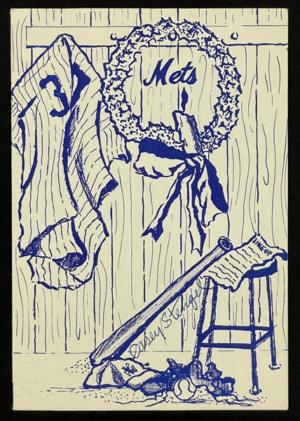 1960s Casey Stengel Signed New York Mets Christmas Card (BAS)