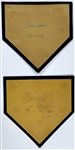 Home Plates (2) Signed by Ted Williams, Eddie Mathews and Other Superstars and Hall of Famers (BAS)
