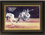 Nolan Ryan Signed 11x14 Photo of his 5,000th Stikeout - Rickey Henderson (BAS)
