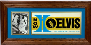 Original 1973 Elvis Presley Las Vegas Hilton Concert Menu Signed by Rick Stanley, Elvis’ Adopted Brother