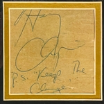 Harry Chapin Signed Display - Inscribed P.S. Keep the Change (BAS)