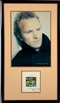 Sting Signed <em>All This Time</em> CD Cover in Display with 11x14 Inch Photo