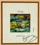 Sting Signed <em>All This Time</em> CD Cover in Display with 11x14 Inch Photo
