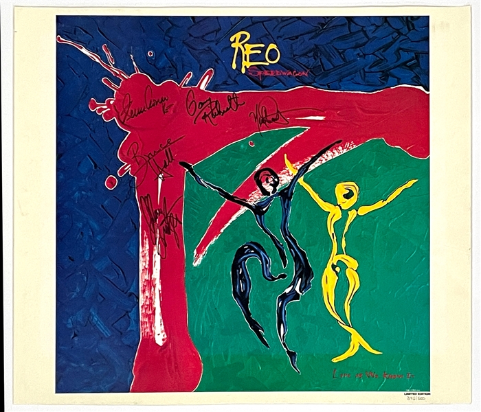 REO Speedwagon Band SIgned Limited Edition Lithograph (396/550) <em>Life as We Know It</em> (BAS) 