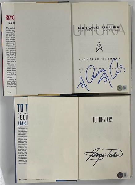 Nichelle Nichols (Uhura) and George Takei (Mr. Sulu) Signed Books - Star Trek Legends (BAS)