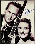 Les Paul Signed 11x14 Photo (BAS)